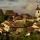 Photo du village de Chaumont en Haute Savoie sous la lumière et les nuages
