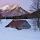 Photographie d'un crépuscule d'hiver dans le Massif des Bauges