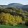 Paysage de la campagne de Haute Savoie le premier jour de l'automne