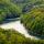 Photo de la vallée du Rhône à travers la forêt de printemps près d'Arcine en Haute Savoie