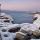 Photographie d'un crépuscule d'hiver sur le port Nernier au bord du lac Léman