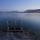 Photo du lac d'Annecy et de la plage d'Albigny à la tombée du jour