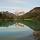 Photo d'un crépucule de printemps autour du lac de Vallon et de la montagne du Roc d'Enfer