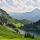 Paysage du Chablais près d'Abondance avec le lac d'Arvouin et le Mont de Grange