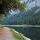 Photographie d'un chemin d'automne sur les bords du lac de Montriond