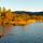 Photographie des derniers rayons de soleil sur les berges du lac des Escarcets