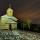 Photo des illuminations nocturnes sur la chapelle de Saint Jean à Chaumont - Haute Savoie