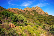 Go to the photo gallery about red rocks in Roquebrune