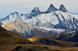 Autumn atmopshere around Aiguilles d'Arves mountains