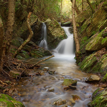 Photo de cascade dans un ruisseau du Massif des Maures