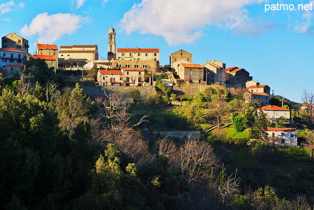 Picture of Poggio di Nazza village in North Corsica mountains