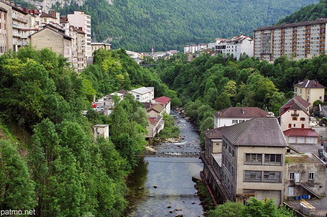 Image of the banks of Bienne river in Saint Claude