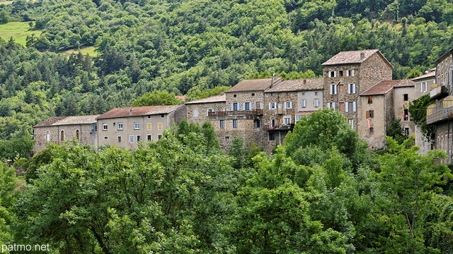 Image of the old houses of Saint Pierreville village in Ardeche