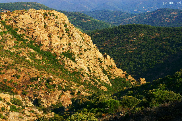 Paysage du Massif des Maures vu depuis les crtes du Laquina