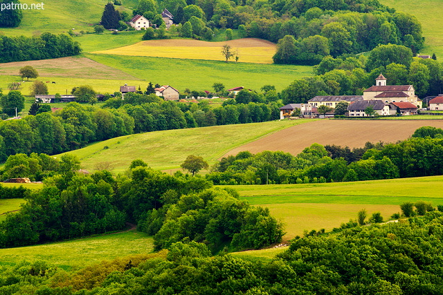 Photo du bocage de Haute Savoie dans la rgion de Frangy