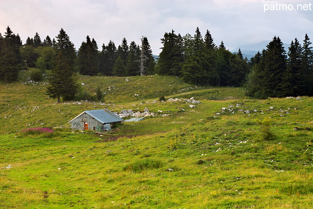 Photographie du Chalet du Sac sur la montagne du Grand Crt d'Eau