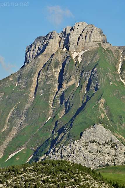 Photographie de la Pointe du Midi dans le Massif des Bornes