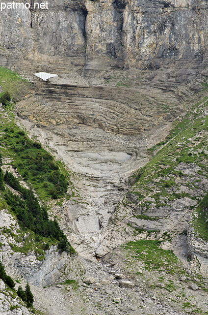 Photo de l'rosion dans les pentes du Bargy