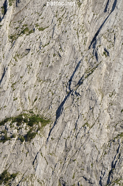 Photo d'un dtail des falaises du Bargy