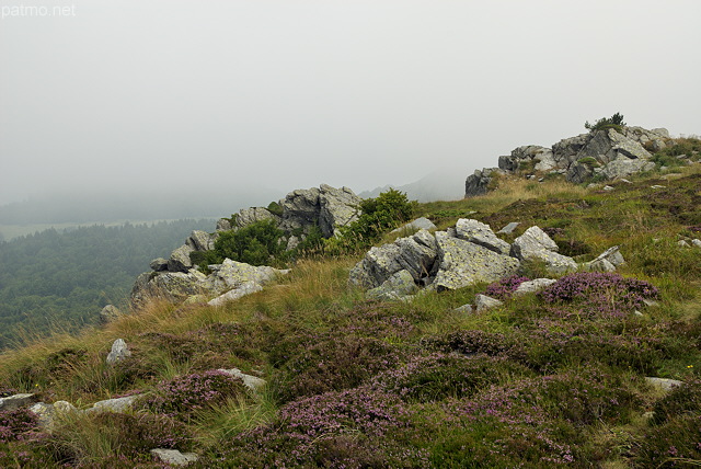 Photo of the summer mist around Lauziere mountain in Ardeche