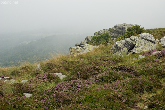 Image de brouillard sur le plateau ardchois autour du Suc de la Lauzire