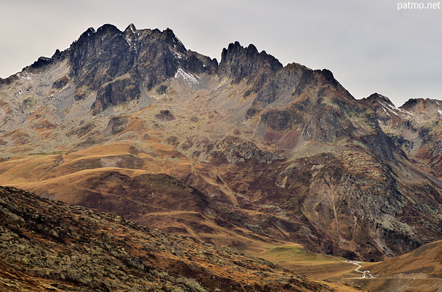 Image of autumn on the mountains around Col du Glandon