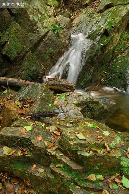 Image de cascade dans un ruisseau du Massif des Maures