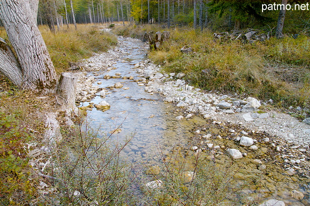 Photo de la rivire d'Agnielles dans les Hautes Alpes