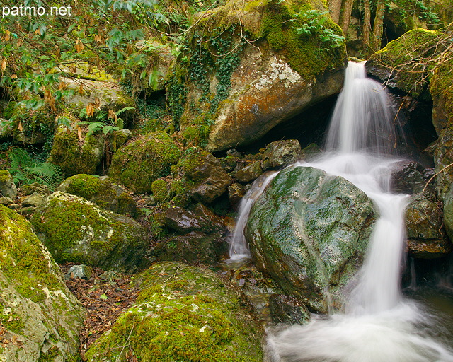 Image de cascades dans les ruisseaux de Saparelle en Haute Corse