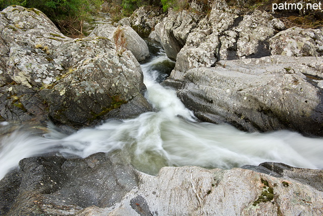 Photo du confluent du ruisseau de Boulin et de la rivire de la Verne dans le Massif des Maures