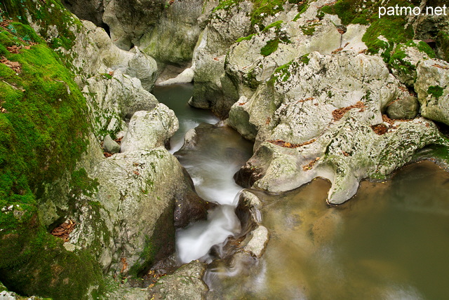 Image du torrent du Fornant et de ses marmites de gant  Chaumont en haute Savoie