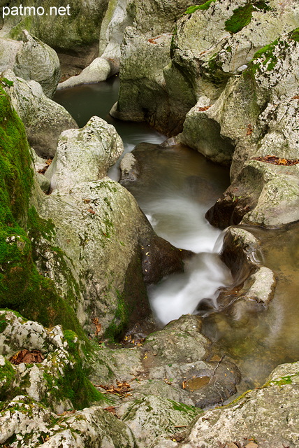 Photographie des marmites de gant dans le dfil du Fornant en Haute Savoie