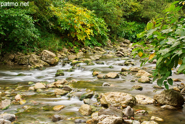 Photo de l'automne le long de la rivire des Usses