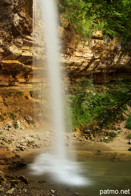 Photographie de la cascade de Saut Girard sur le ruisseau du Hrisson - Jura