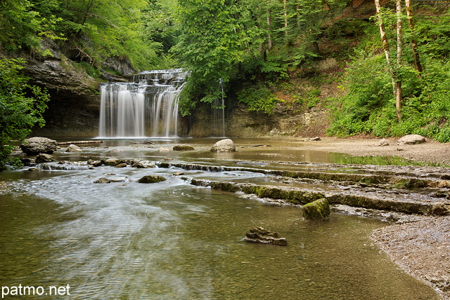 Photographie du Gour Bleu dans les cascades du Hrisson