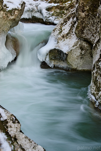 Photo du torrent du Fornant en hiver