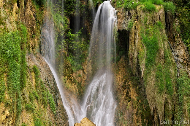 Photo d'un dtail de la cascade de Glandieu