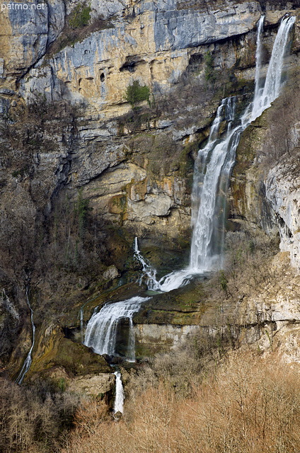 Photo de la cascade  de Charabotte sur la rivire de l'Albarine dans l'Ain