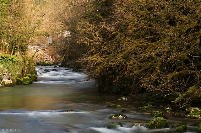 Image de la rivire de l'Albarine entre Chaley et Tenay dans l'Ain