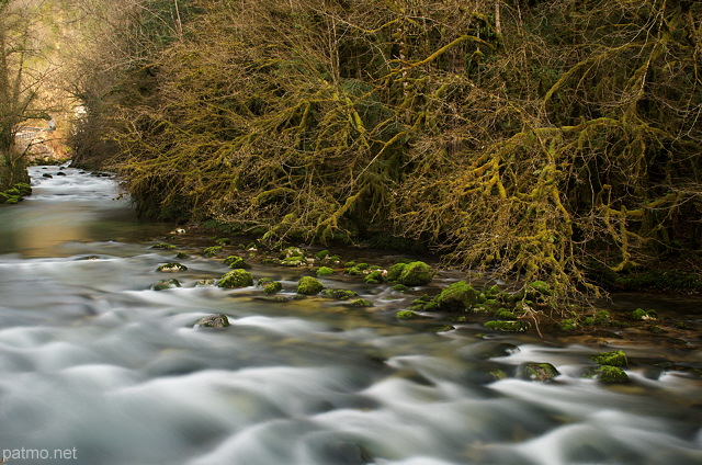 Photographie de la rivire de l'Albarine dans les montagnes du Bugey