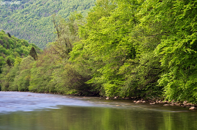 Photo de la rivire du Chran traversant les forts du Massif des Bauges