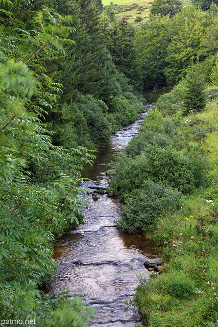 Photo de la Loire en Ardche peu en aval de sa source