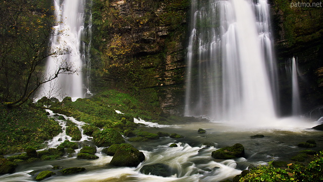 Image des cascades du Flumen aprs de fortes pluie d'automne - Jura