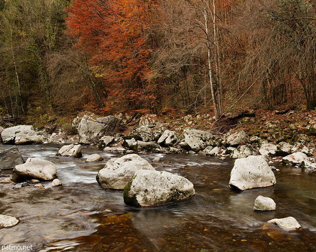 Image de la rivière du Fier en automne
