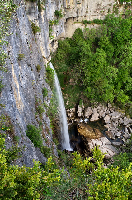 Photographie de la cascade de Cerveyrieu