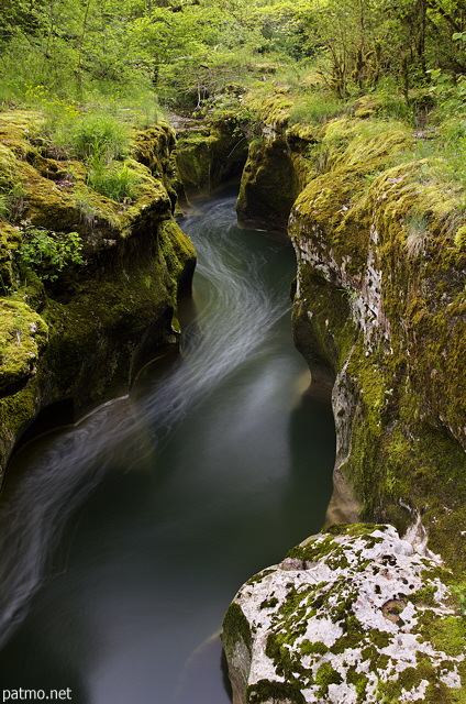 Image of the springtime along Seran river around Thurignin Gorges