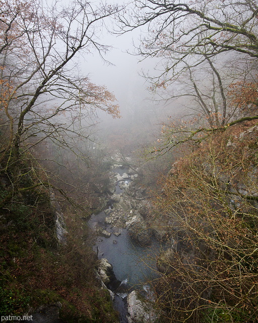 Image of a misty winter morning in Barbennaz