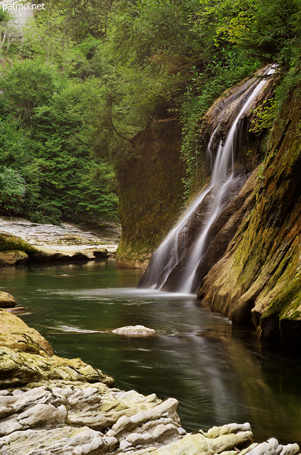 Image d'un soir d't le long de la rivire du Chran en Haute Savoie