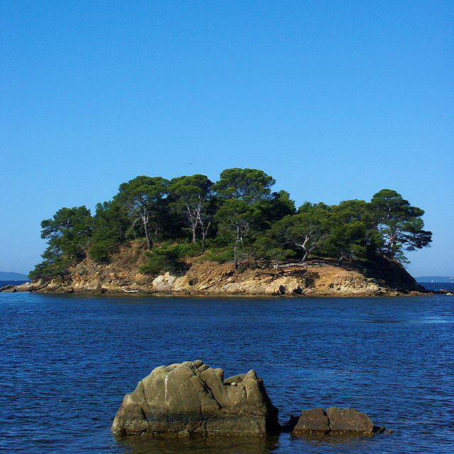 Photo de l'ilot de leoube. Bormes les Mimosas