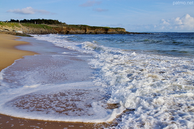 Image d'un paysage de la cte atlantique en Bretagne prs de Guidel dans le Morbihan